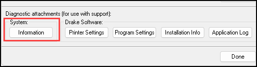 Image of System Information button